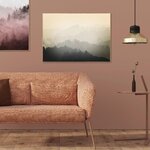 Wall picture with wooden frame foggy yellow (malerifabrikken)