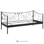 Black narrow metal bed frame (princess) (90x200cm)