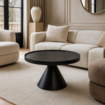 Black round coffee table floss (zuiver) intact
