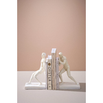 White decorative shape bookends (push)