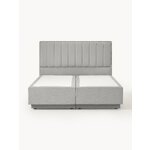 Light gray continental bed (livia) 180x200 whole