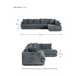 Grey Large Corner Sofa (Tribeca)