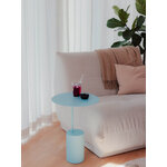 Light Blue Round Coffee Table Ciro (Metallbude)