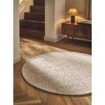 Light Beige Round Viscose Rug (Jane)D=200