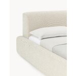 Light Beige Upholstered Bed (Melva) 180x200