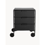 Black nightstand on wheels mobile (cartel) intact