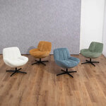 Saffron Yellow Swivel Armchair Rena (Pro Living)
