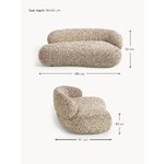 Beige design-sohva (alba)