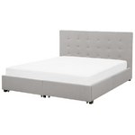 Šviesiai pilka labai didelė lova su saugykla (la rochelle) 180x200