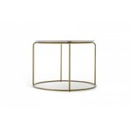 Golden-light round design coffee table by Fresti (rolf benz)