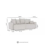 Šviesiai rožinė L formos sofa-lova su lentyna (Solero L) Komfort