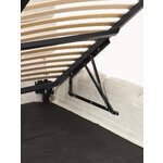 Light Beige Upholstered Bed (Tayla) 200x200