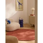 Terracotta Color Round Wool Rug (Mason)D=120