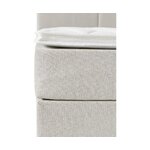 Light gray Bed (Oberon) 140x200