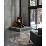 Brown round rug (rust copper) d=200