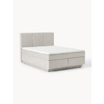 Светло-серая кровать Continental (Oberon) 180x200