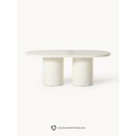 White Oval Dining Table (Saya) 200 x100