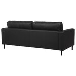 3-seater black leather sofa savelen