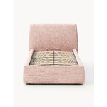 Peach-colored upholstered bed (Cloud) 90x200
