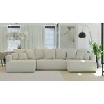 Розовый U-образный диван-кровать с полкой (bari u) комфорт