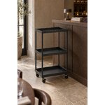 Black Metal Charging Cart for Table Lamps (Servo)