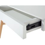 Baltas rašomasis stalas (sheslay) 120x70