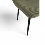 Khaki Velvet Dining Chair Sila