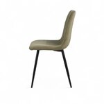 Khaki Velvet Dining Chair Sila