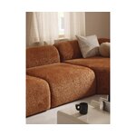 Terrakotta Teddy-Boucle Mooduldiivan (Wolke)