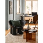 Black garden armchair roly poly (dryade)
