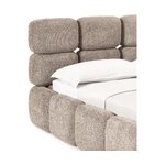 Dark Beige Upholstered Bed (Tayla) 140x200