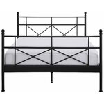 Специальное предложение! кровать из черного металла (140 х 200 см) + качественный матрас (140 х 200 см)