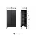 Melnais skapis Adam (Woood)