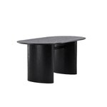 Black Oval Dining Table (Isolde) 90x180