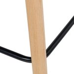 Black bar stool Tiago h=65