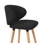 Black bar stool Tiago h=65