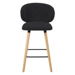 Black bar stool Tiago h=65