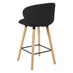 Black bar stool Tiago h=65