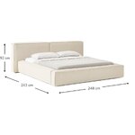 Helebeež Polsterdatud Voodi (Lennon)180x200