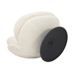 Baltas meškiuko fotelis Topi