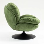 Žalias aksominis fotelis „Topi“