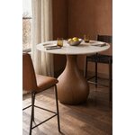 Круглый обеденный стол с узором из белого мрамора (Toscana)