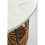 Round white marble coffee table (trevi) ø51
