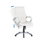 Dirbtinės odos balta biuro kėdė (triumfas)