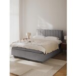 Light gray continental bed (livia) 180x200 whole
