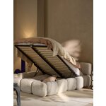 Light Beige Upholstered Bed (Tayla) 200x200
