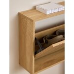 Light brown solid wood shoe cabinet (Albany)