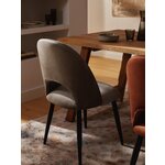 Light gray velvet chair (rachel)