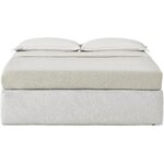 Light gray Continental bed (Enya) 160x200