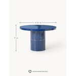 Blue Dining Table (Saya) Ø120